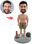 Custom Bobblehead Muscleman Digger