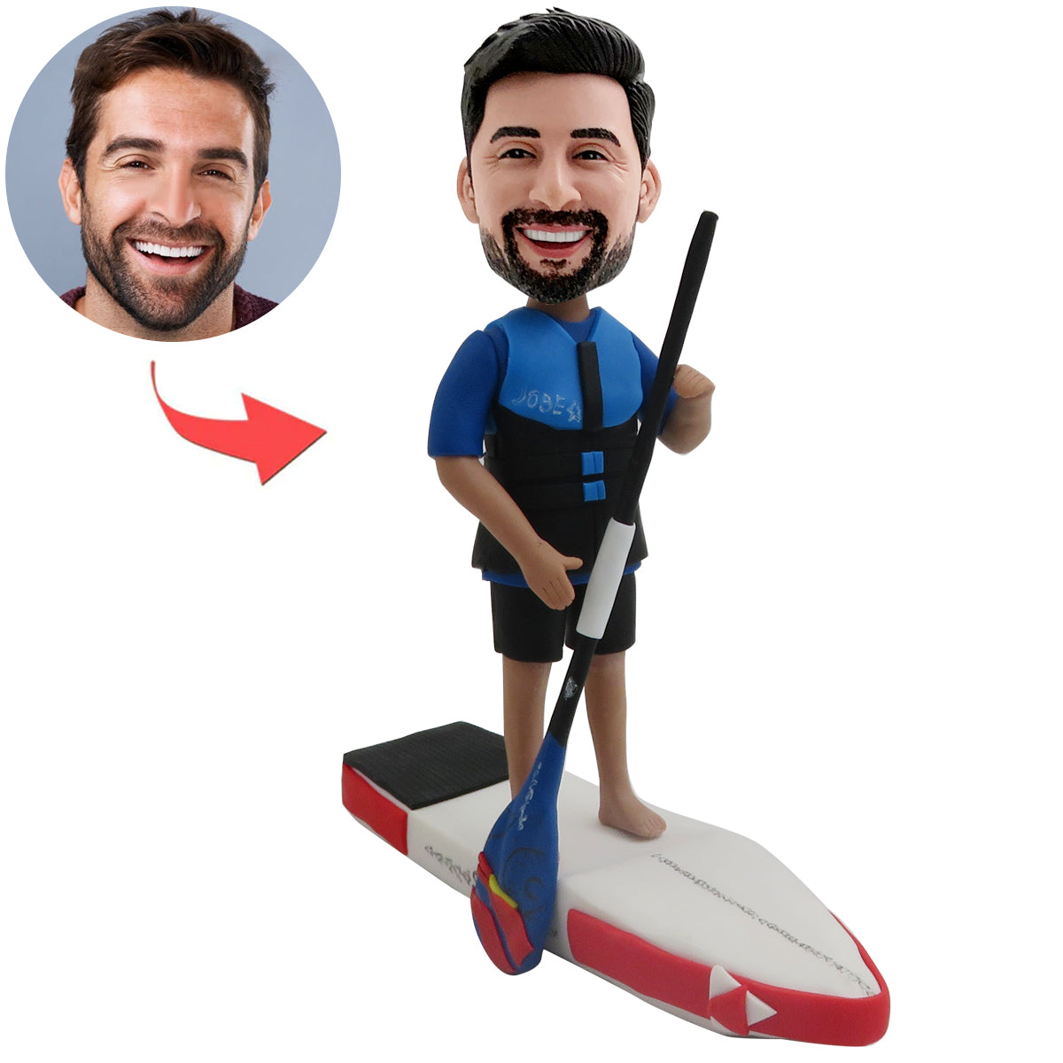 Custom Sport Bobblehead with Paddle Board