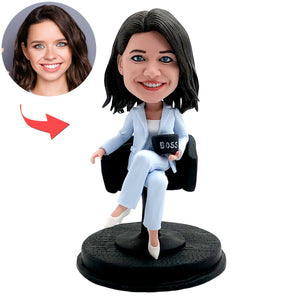 Custom Female BOSS Bobblehead - BOSS DAY GIFT