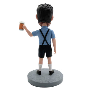 Personalized Bobblehead Happy Beer Drinking