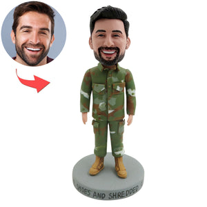 Custom Male Soldier Bobblehead