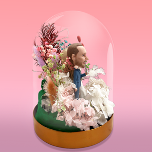 Eternal Flowers with Bobbleheads for Personalized Gift