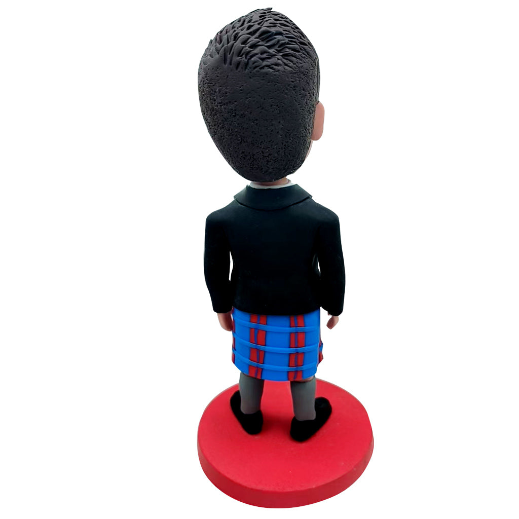 Custom Bobblehead with Kilt and Tartan Design