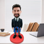 Custom Bobblehead with Kilt and Tartan Design