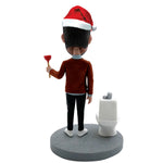 Custom Funny Bobblehead with Santa Hat