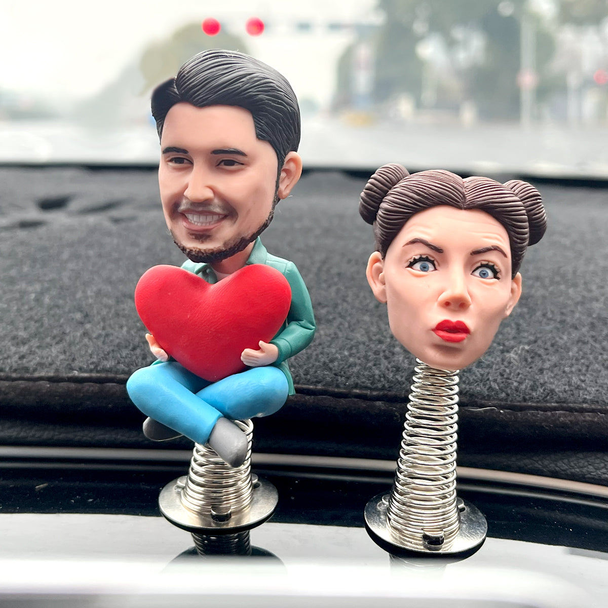 Personalized Bobblehead Female Car Dashboard