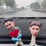 Personalized Bobblehead Female Car Dashboard